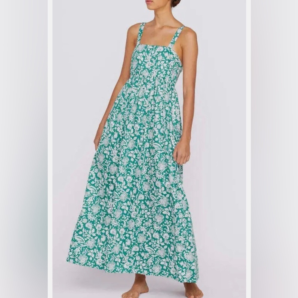 NWOT Mikoh Atoll Maxi Dress Green/White Batik
